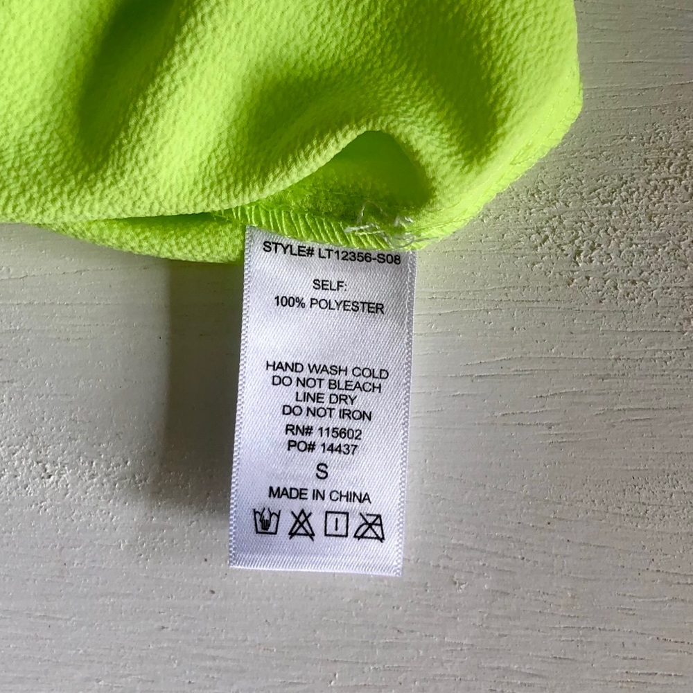 Lush Neon Green Scalloped Crop Top - Picture 12 of 14